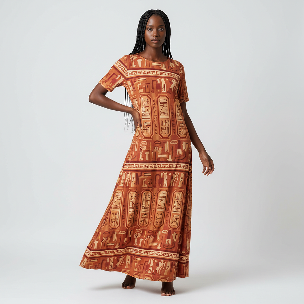Hieroglyph Maxi Dress
