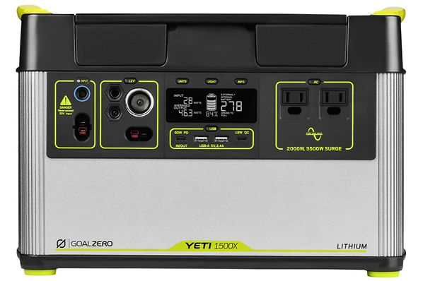 Goal Zero Yeti 2000X solar generator and portable power station for camping, RVs, and emergency home backup