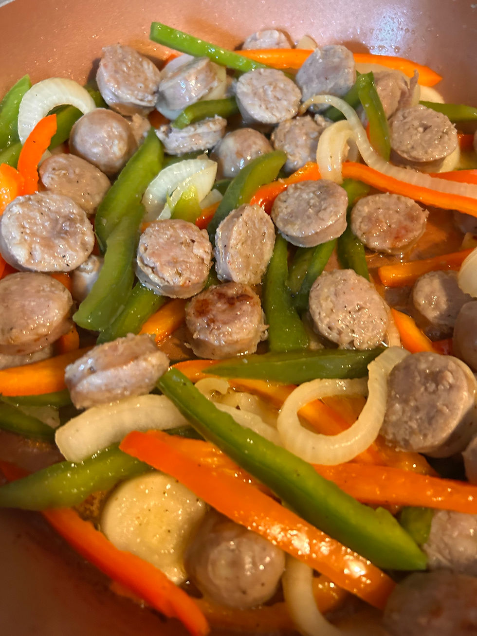 Thumbnail: Sausage, peppers and onions 