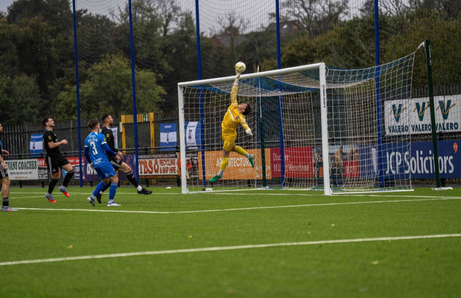 One of Ifan's many saves... (Pic belongs to Geraint Nicholas/FAW)