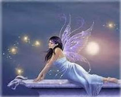 angel floating on water