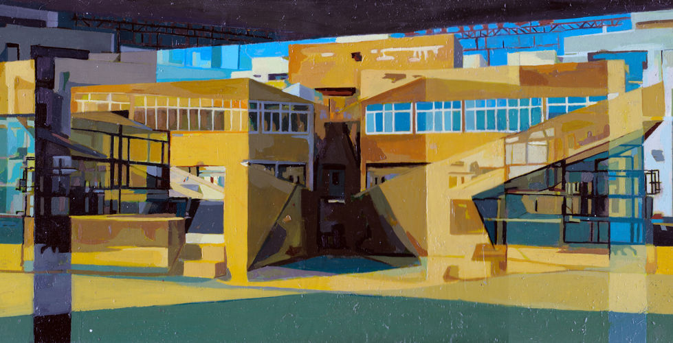 Terkedilenin Aynası 1-Mdf üzerine yağlıboya-37x58cm-2017