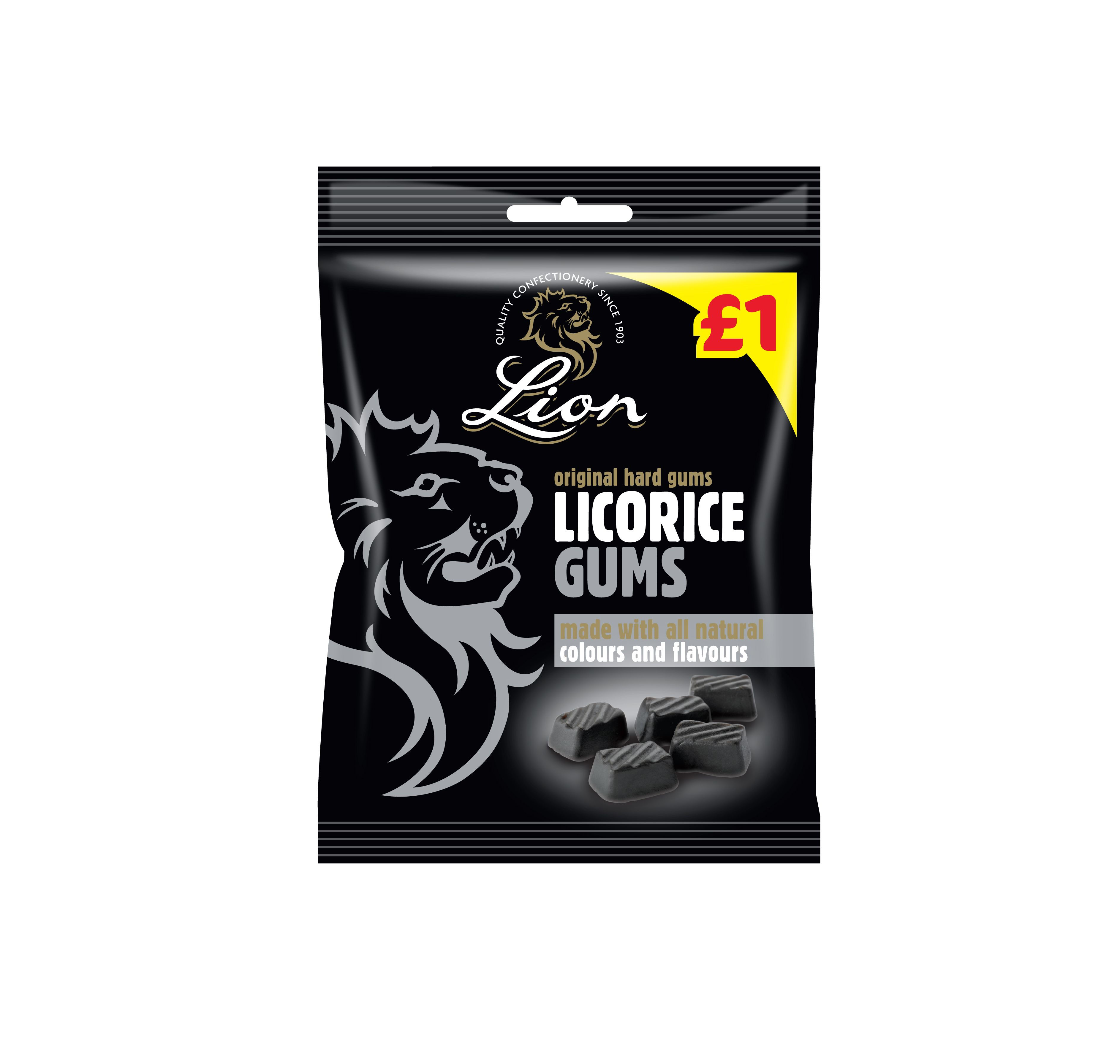 Lion Liquorice Gums Bags 150g