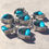 Thumbnail: nartural Sleeping Beauty and silver turquoise spinner pendant