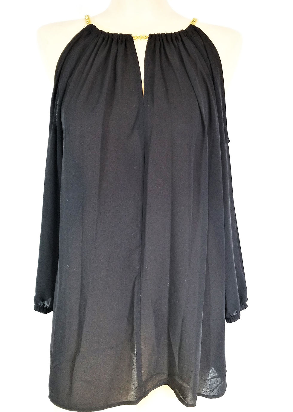 Thumbnail: Michael Kors Cold Shoulder Chain Blouse L