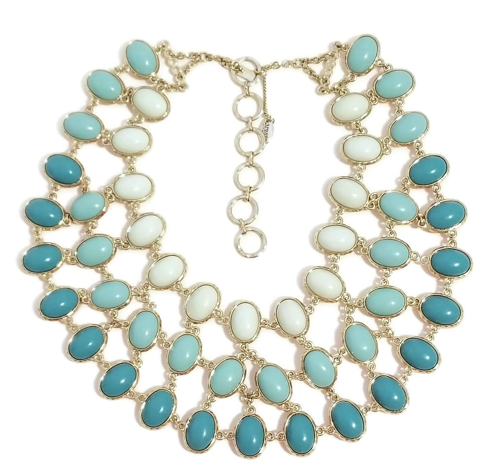 Thumbnail: Amrita Singh Reversible Ombré Pastel Cleopatra Bib Necklace