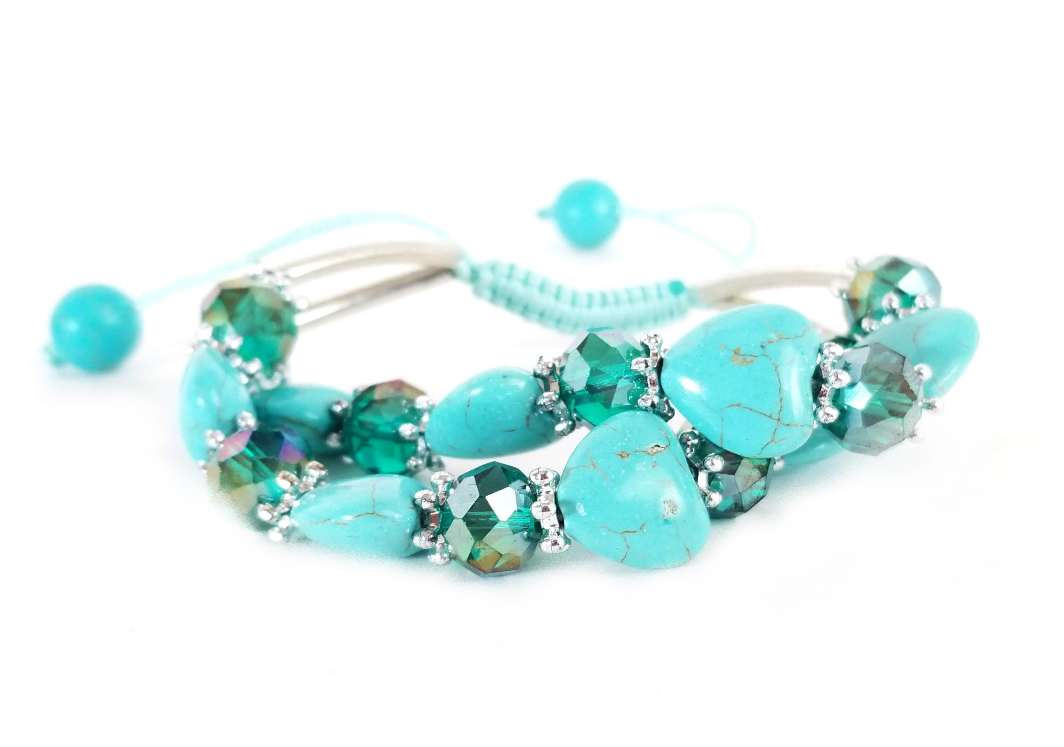 Turquoise Rhinestones Bracelet