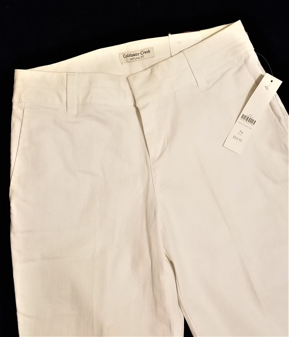 Thumbnail: Coldwater Creek Natural Fit Denim Trouser Crop P4