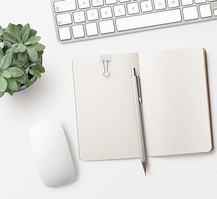 Bloc-notes sur le bureau