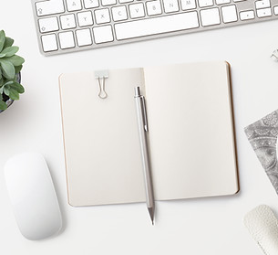 Bloc-notes sur le bureau