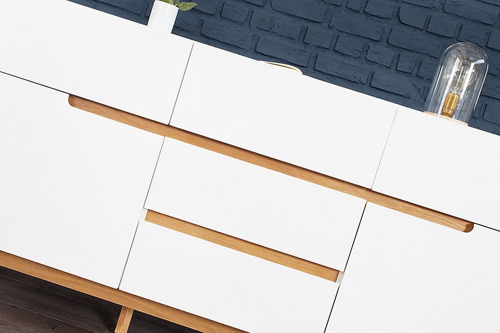 Miniatura: Aparador Moderno Blanco y Madera
