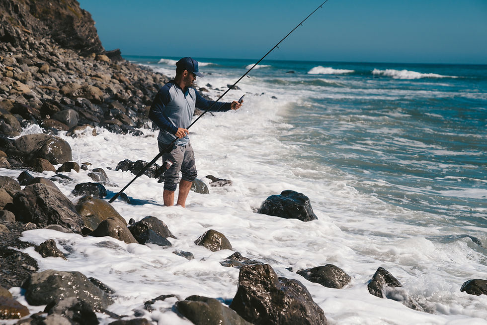 Man Fishing Shoreline