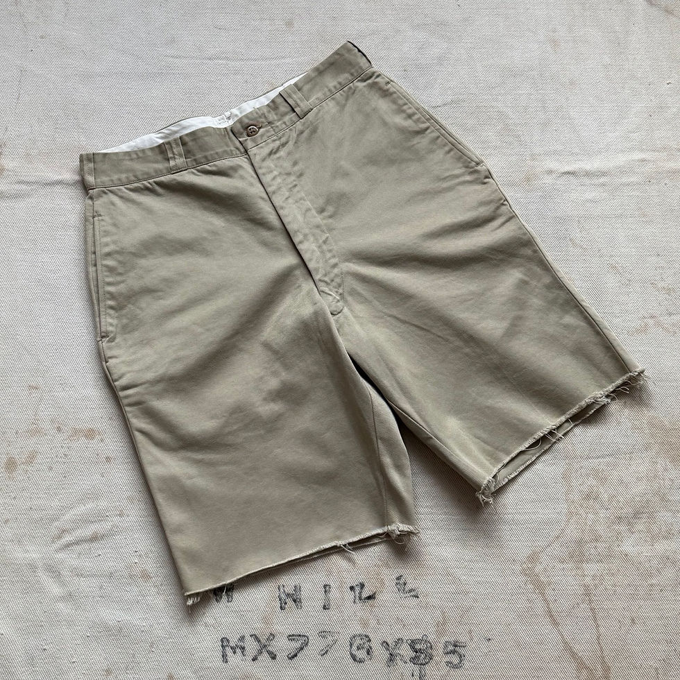 Miniaturbild: 60’s US ARMY CUT OFF KHAKI TROUSERS 
