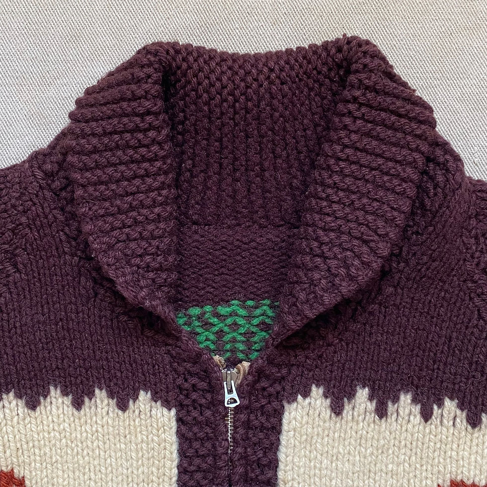 섬네일: 60’s COWICHAN KNITTED SWEATER TOTEM POLE PATTERN