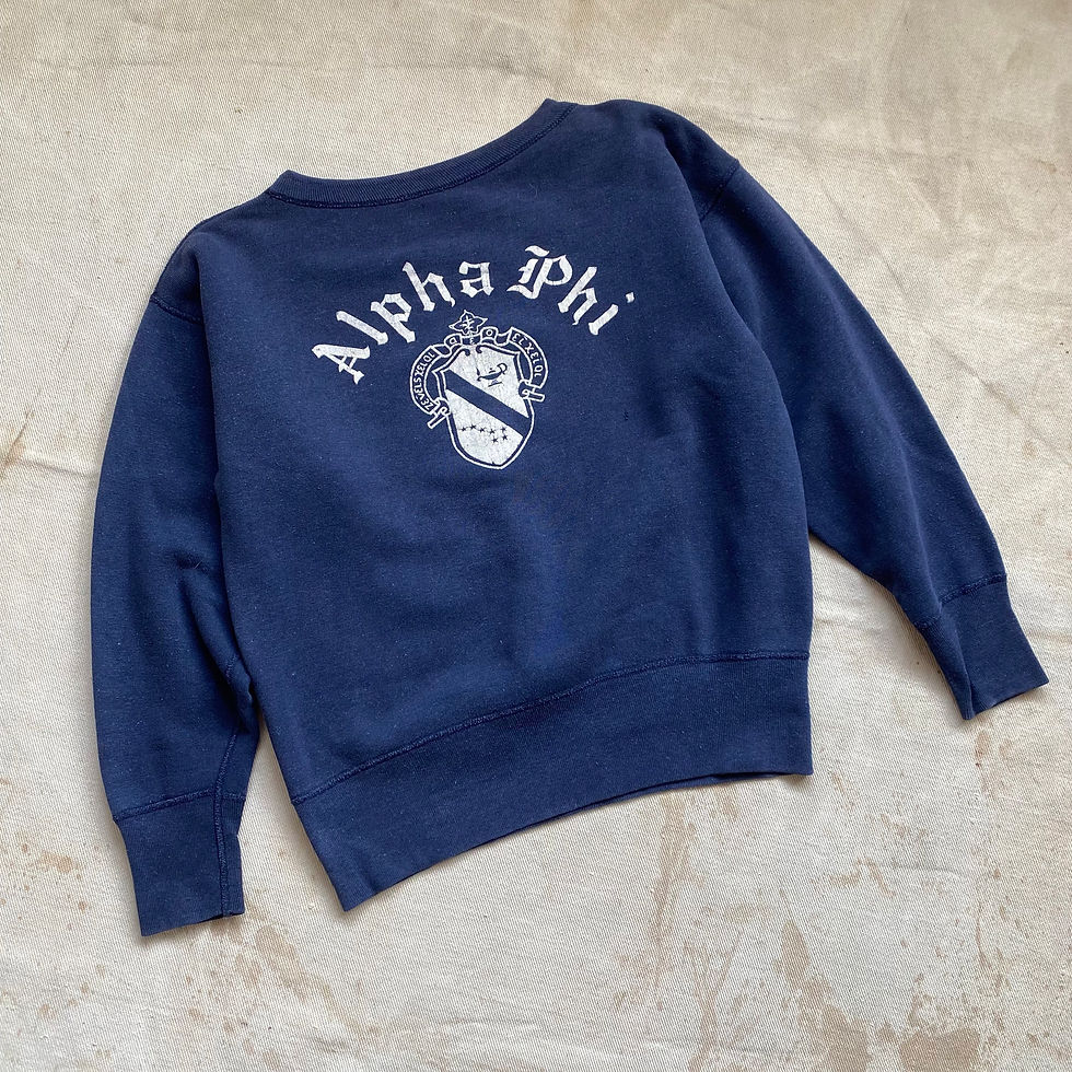 Thumbnail: 50’s UNKNOWN BRAND FRATERNITY SWEATSHIRT 