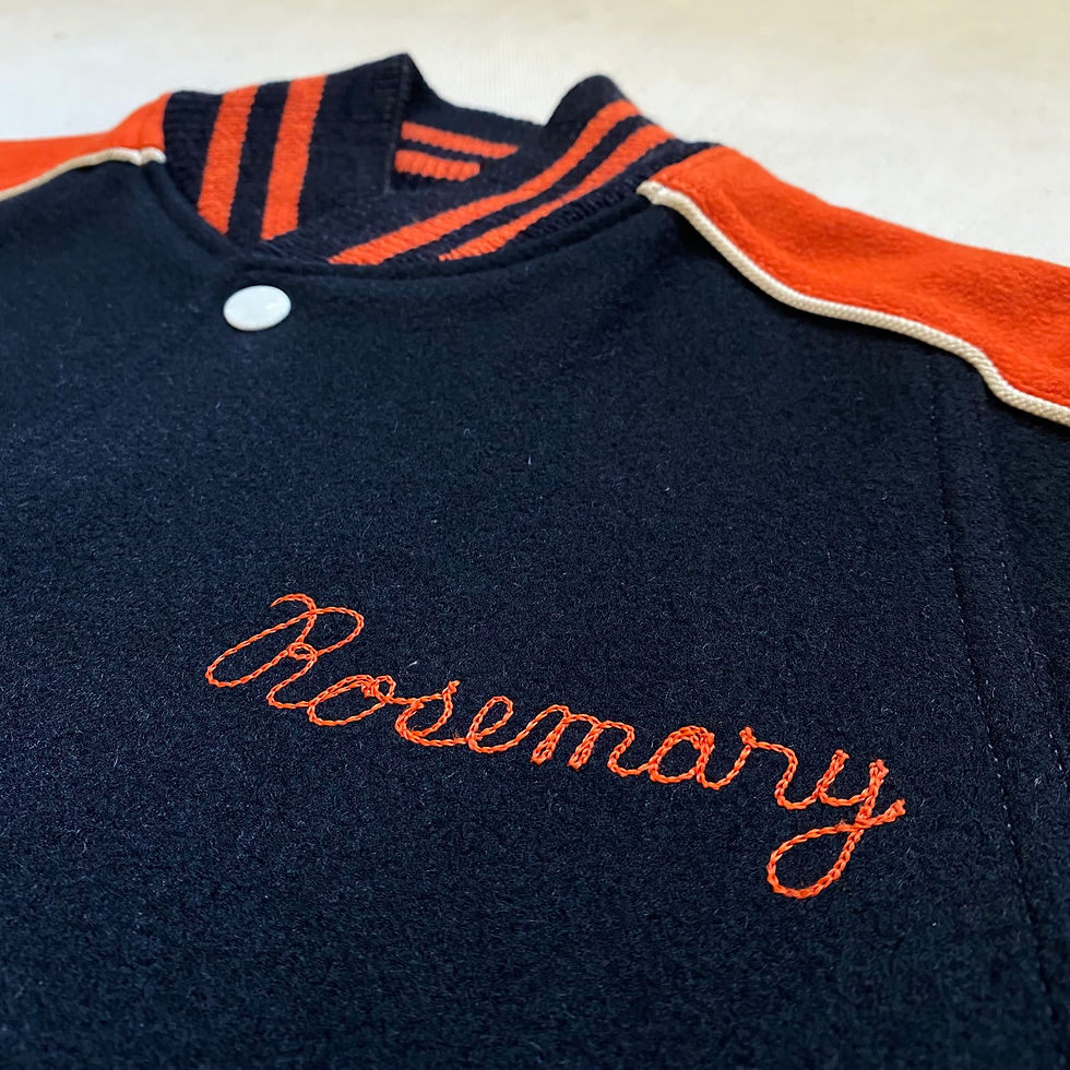 縮圖：60's ROSEMARY EMBROIDERED REVERSIBLE WOOL VARSITY JACKET