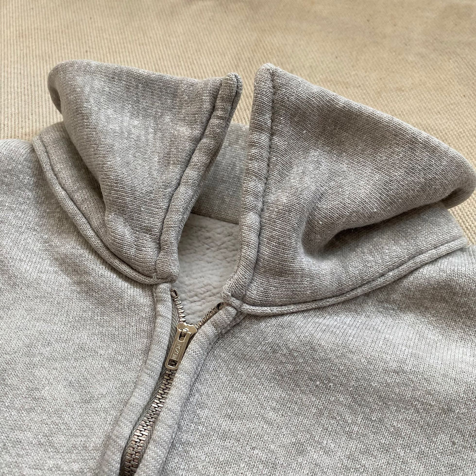 섬네일: 60’s UNKOWN BRAND QUARTER ZIP PLAIN SWEAT SHIRT