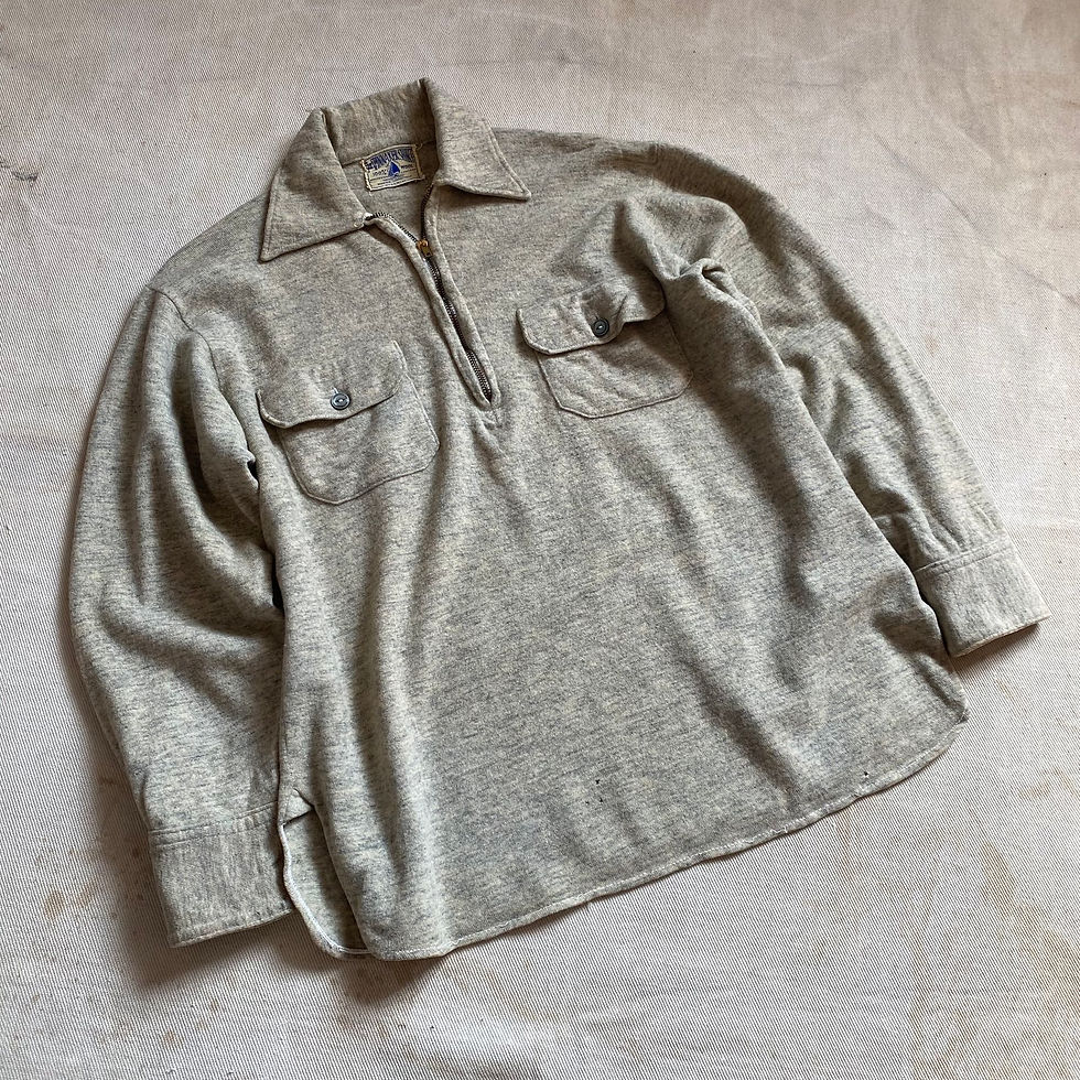 Miniaturbild: 50’s THE SPINNAKER SHIRT QUARTER ZIP WOOL SHIRT