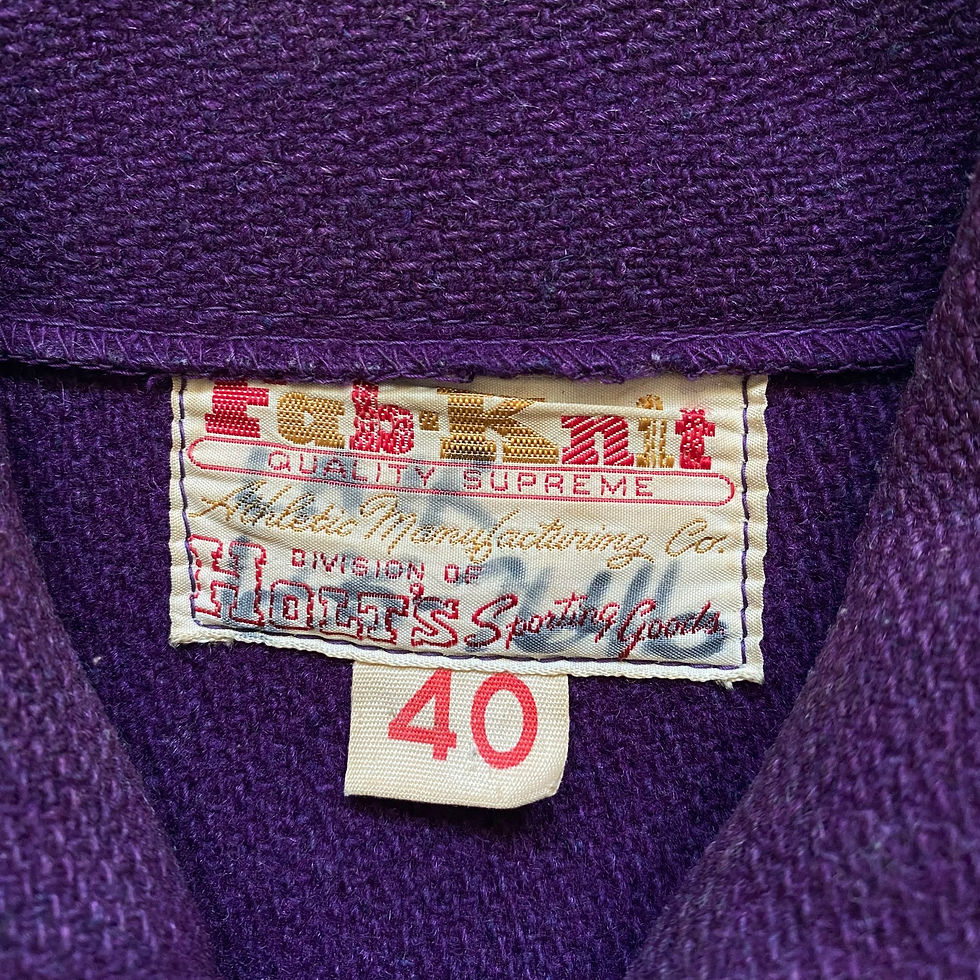 縮圖：60’s Fab Knit HOLT’S WOOL VARSITY JACKET