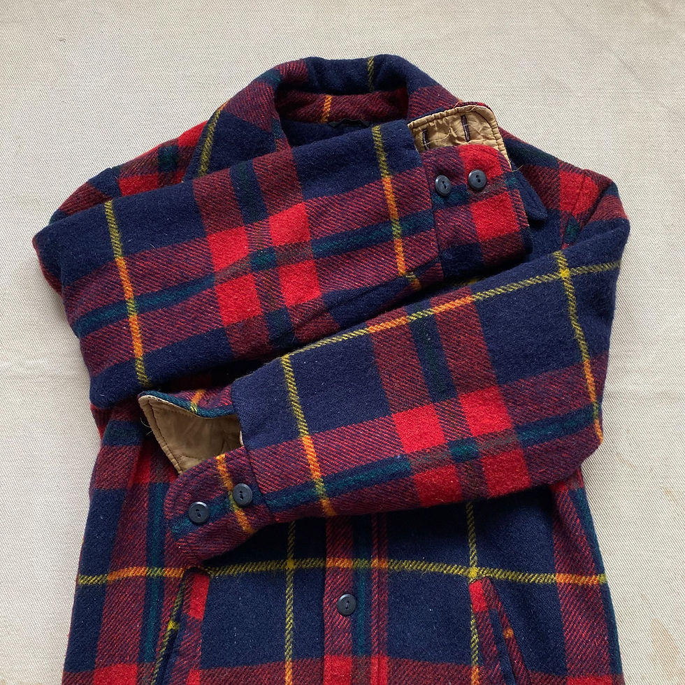 Thumbnail: 70-80’s SEARS PLAID PILE LINING WOOL JACKET