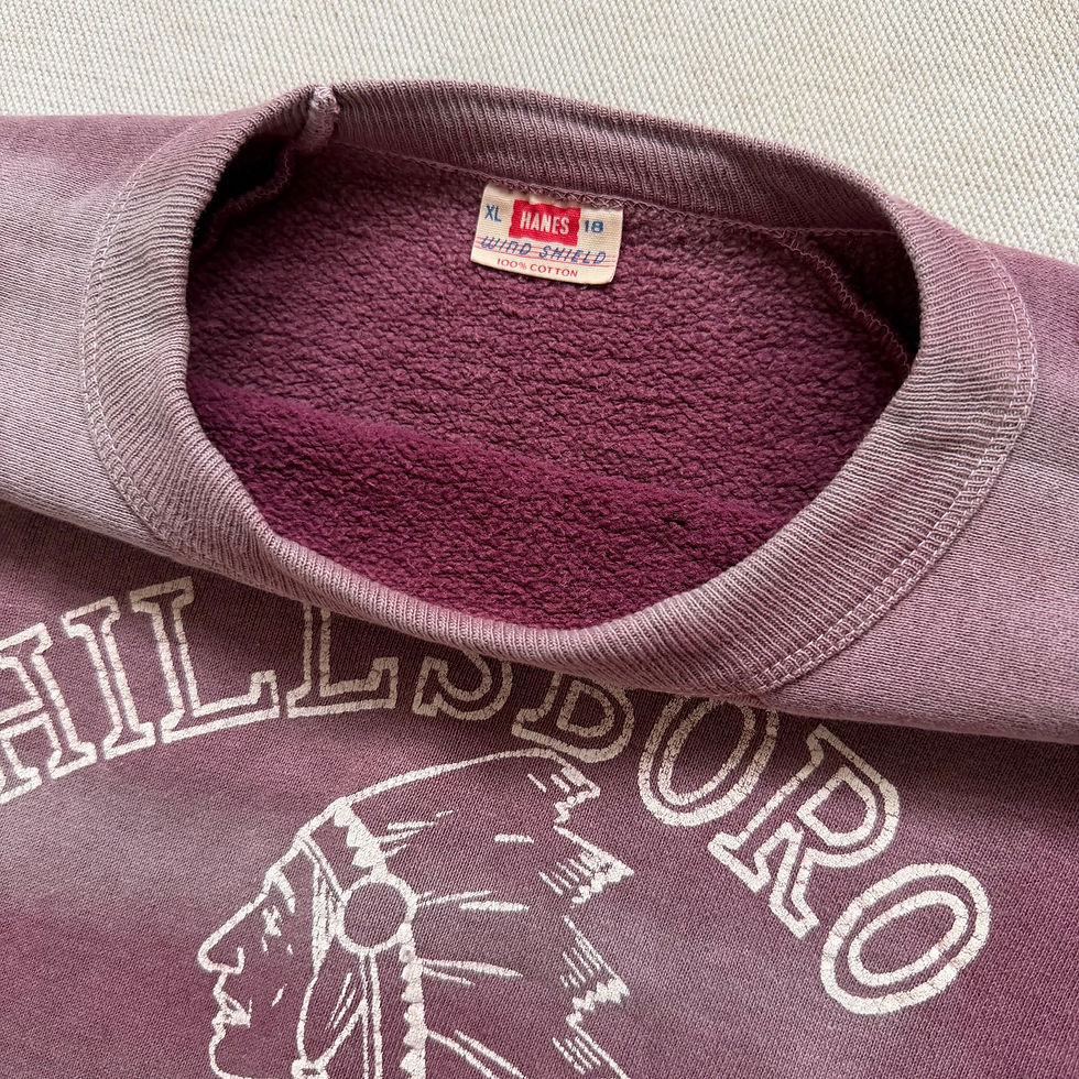 Thumbnail: 50’s HANES CUT OFF SLEEVE  "HILLSBORO INDIANS" SWEATSHIRT 