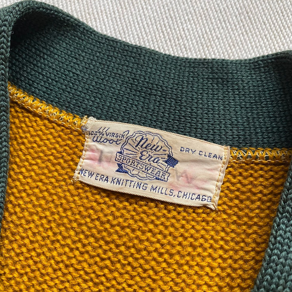 섬네일: 50’s LANE TECH INDIAN HEAD LETTERMAN VARSITY CARDIGAN  
