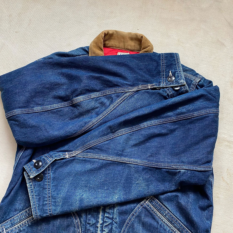 Thumbnail: 60-70’s LEE 191-LB QUILTING LINED DENIM WORK JACKET 36
