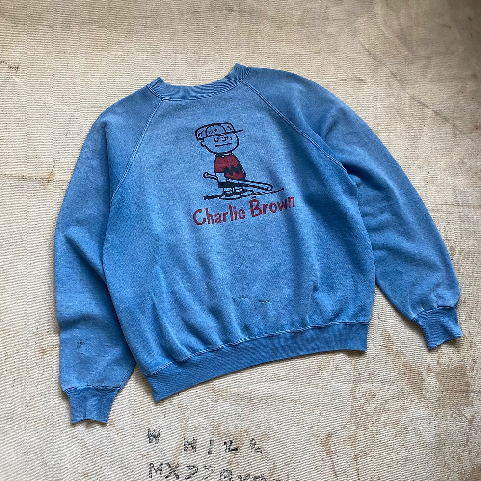 Thumbnail: 70’s UNKNOWN BRAND CHARLIE BROWN FADED SWEATSHIRT 