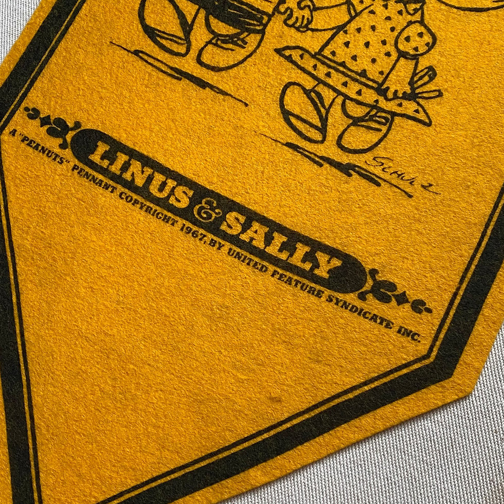 섬네일: 60’s PEANUTS LINUS & SALLY FELT BANNER 