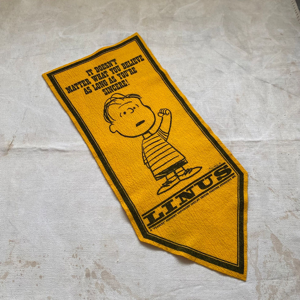 縮圖：60-70’s PEANUTS LINUS FELT BANNER