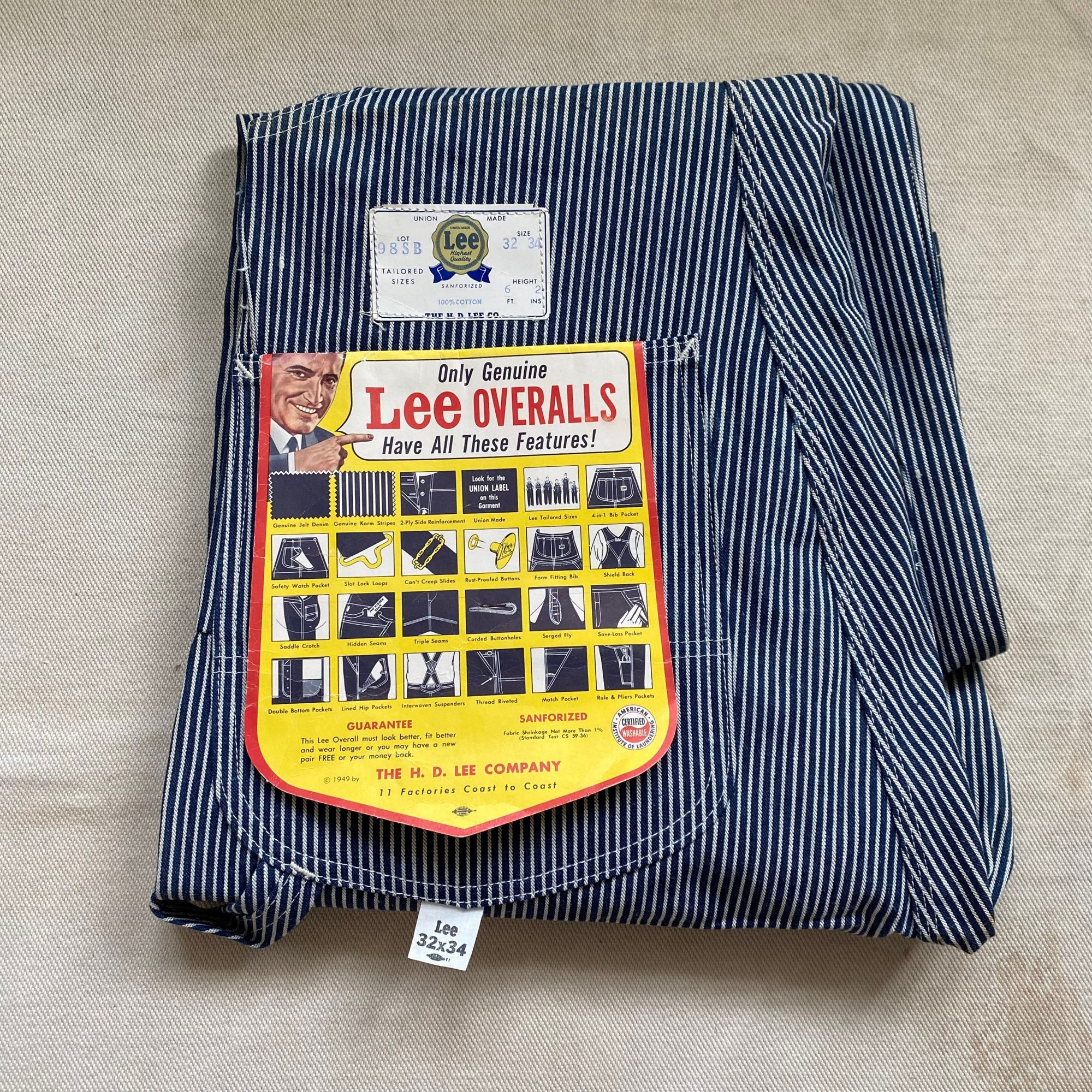 DEADSTOCK 60’s LEE 98SB HICKORY STRIPE OVERALLS