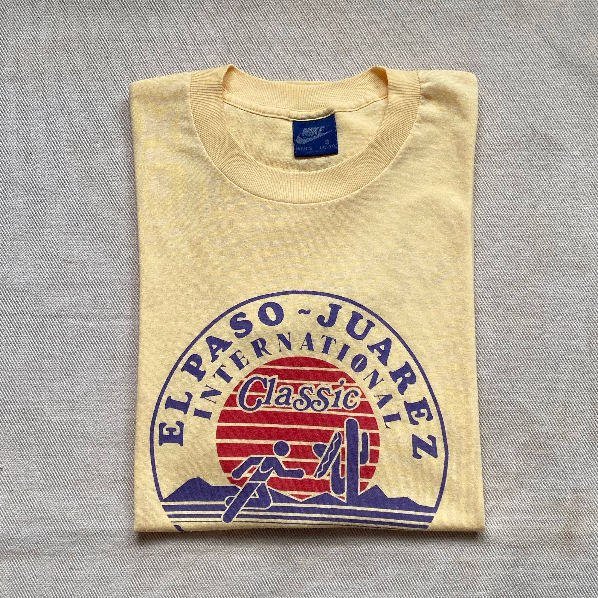 1983 NIKE EL PASO JUAREZ MARATHON T-SHIRT WITH JCPenney BACK PRINT 