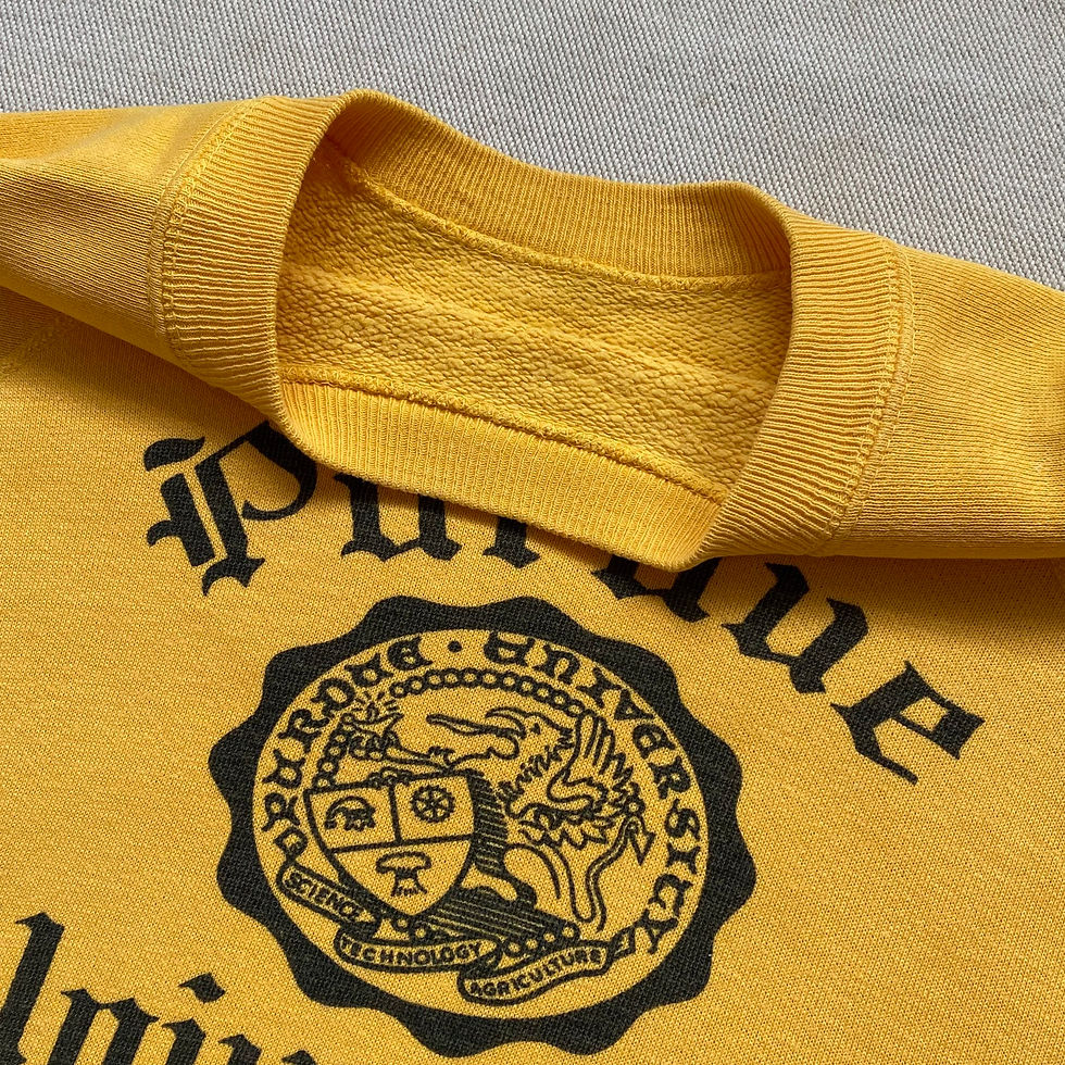 섬네일: 60-70’s PRUDUE UNIV. UNKNOWN BRAND WATER PRINT SWEAT SHIRT 