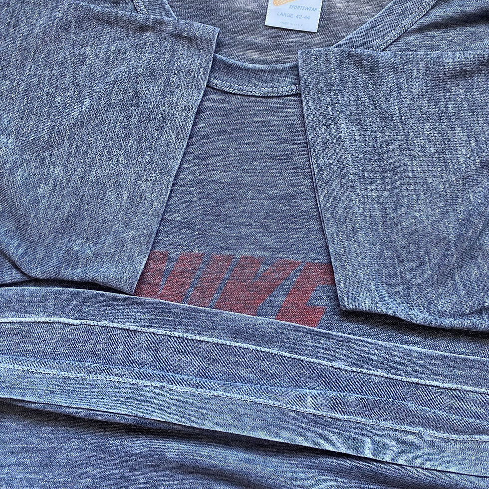 섬네일: 70’s NIKE WATER PRINT T-SHIRT WITH ORANGE SWOOSH LABEL 