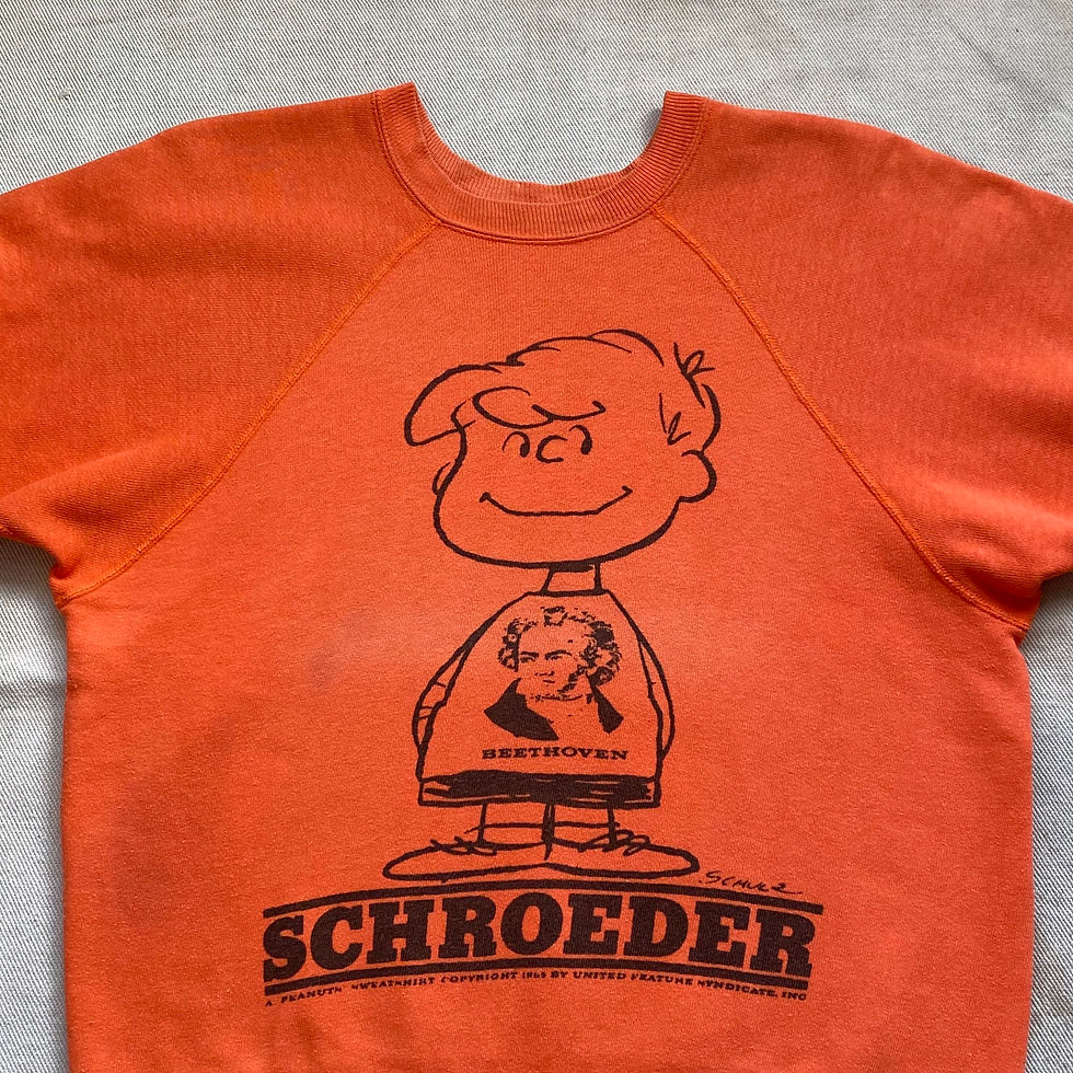 섬네일: 60’s SCHROEDER WITH BEETHOVEN WATER PRINT SWEAT SHIRT 