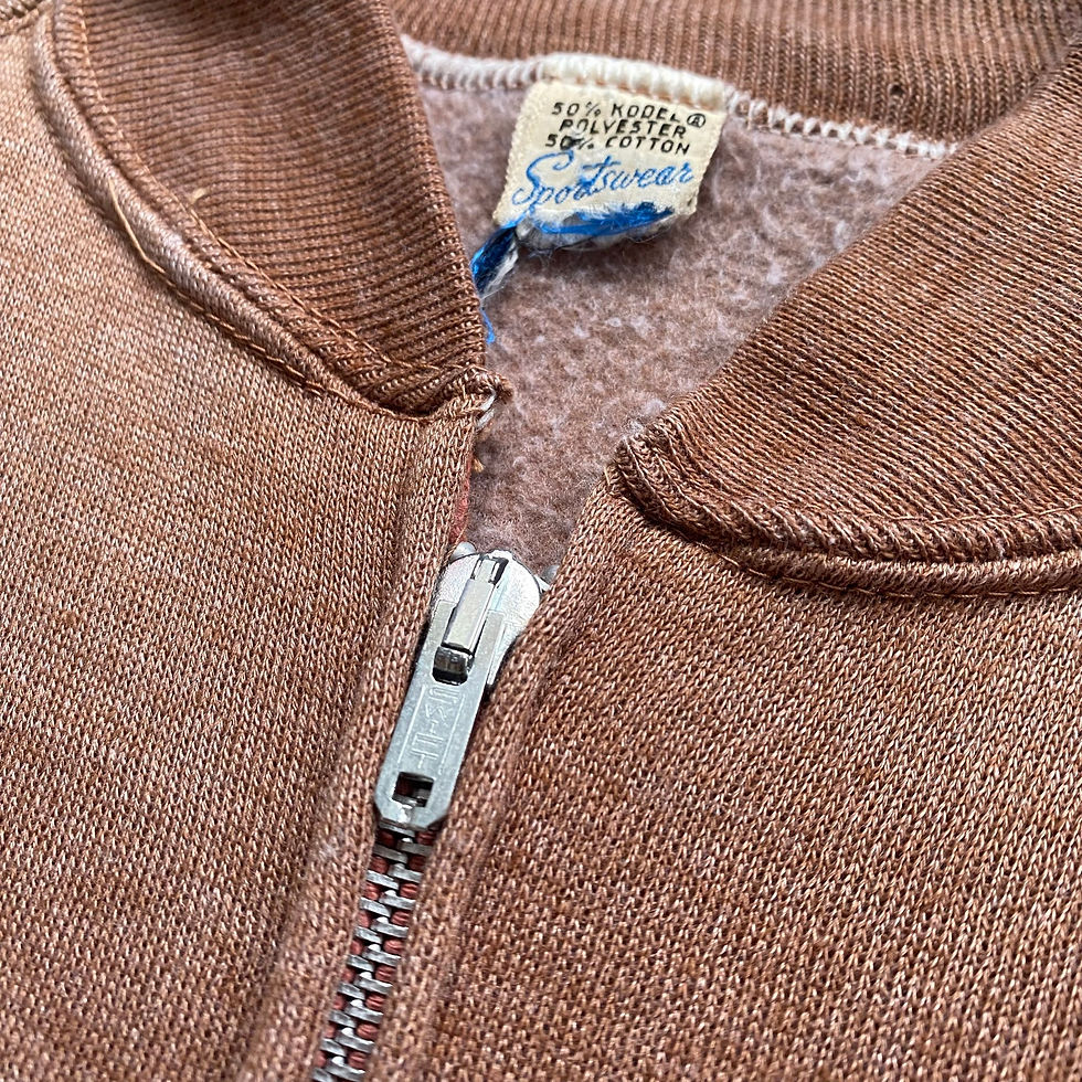 Miniaturbild: 70’s SPORTSWEAR FULL ZIP PLAIN SWEATSHIRT