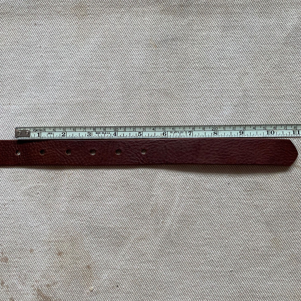 Miniaturbild: HANDMADE LEATHER BROWM BELT WITH SOILD BRASS BUCKLE