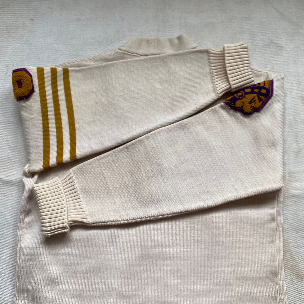 섬네일: 60’s WHITING VARSITY KNIT WOOL CARDIGAN 