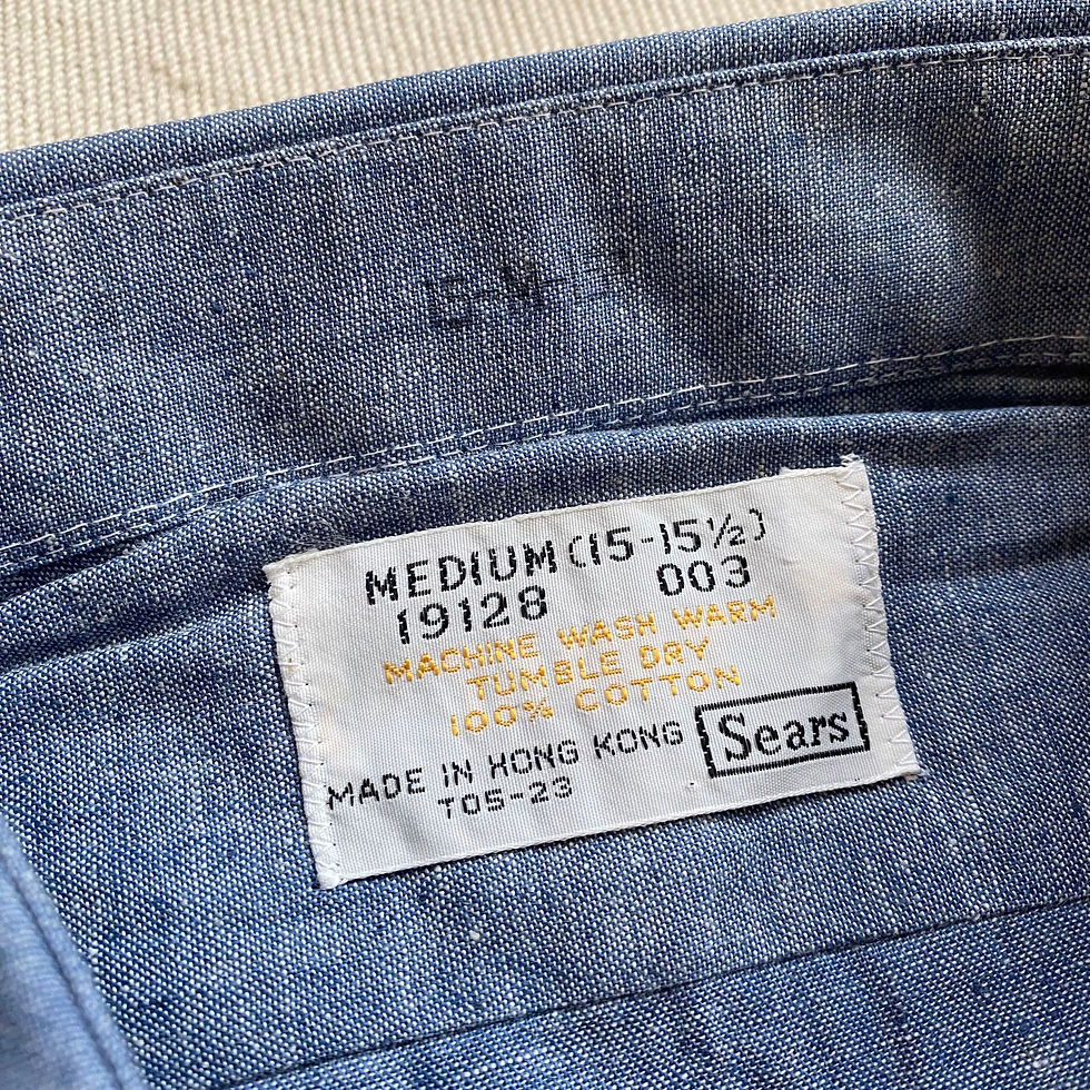 섬네일: DEADSTOCK 70’s SEARS WORK ‘N LEISURE SHIRT MADE IN HONG KONG
