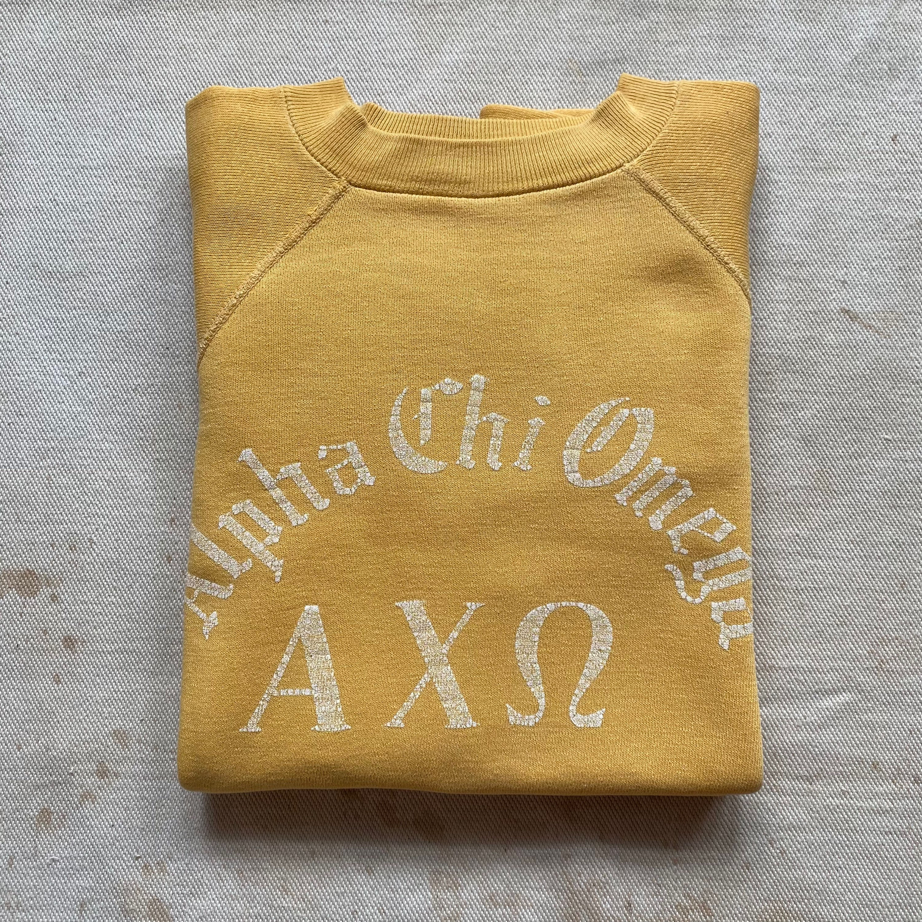 50-60’s ALPHA CHI OMEGA MUSTARD SWEATSHIRT 
