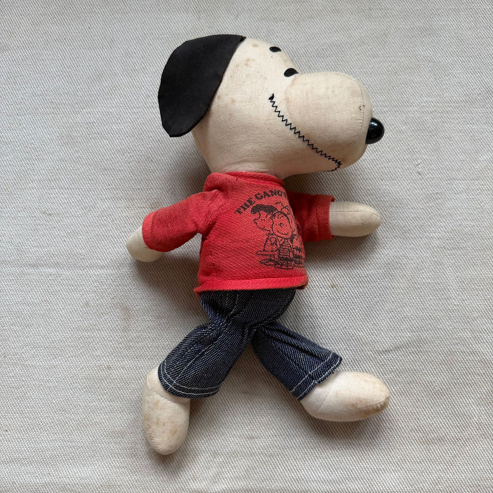 섬네일: 60"s SNOOPY WITH "THE GANG'S ALL HERE" SWEATER PLUSH DOLL