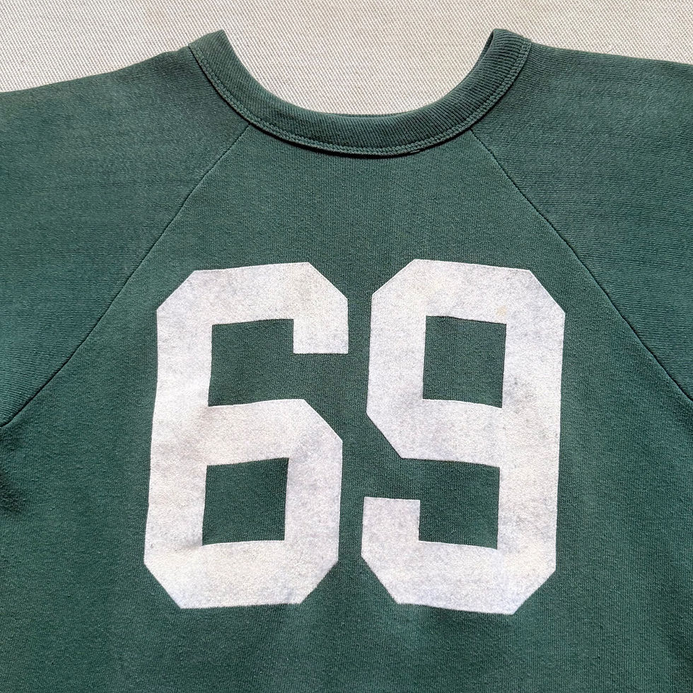 Thumbnail: 50’s HANES S/S FLOCK PRINT SWEATSHIRT 