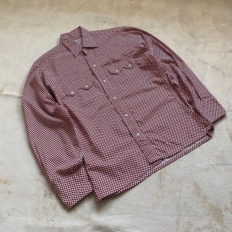 섬네일: 60’s LEVI’S COTTON WESTERN SHIRT WITH SADDLEMAN LABELT