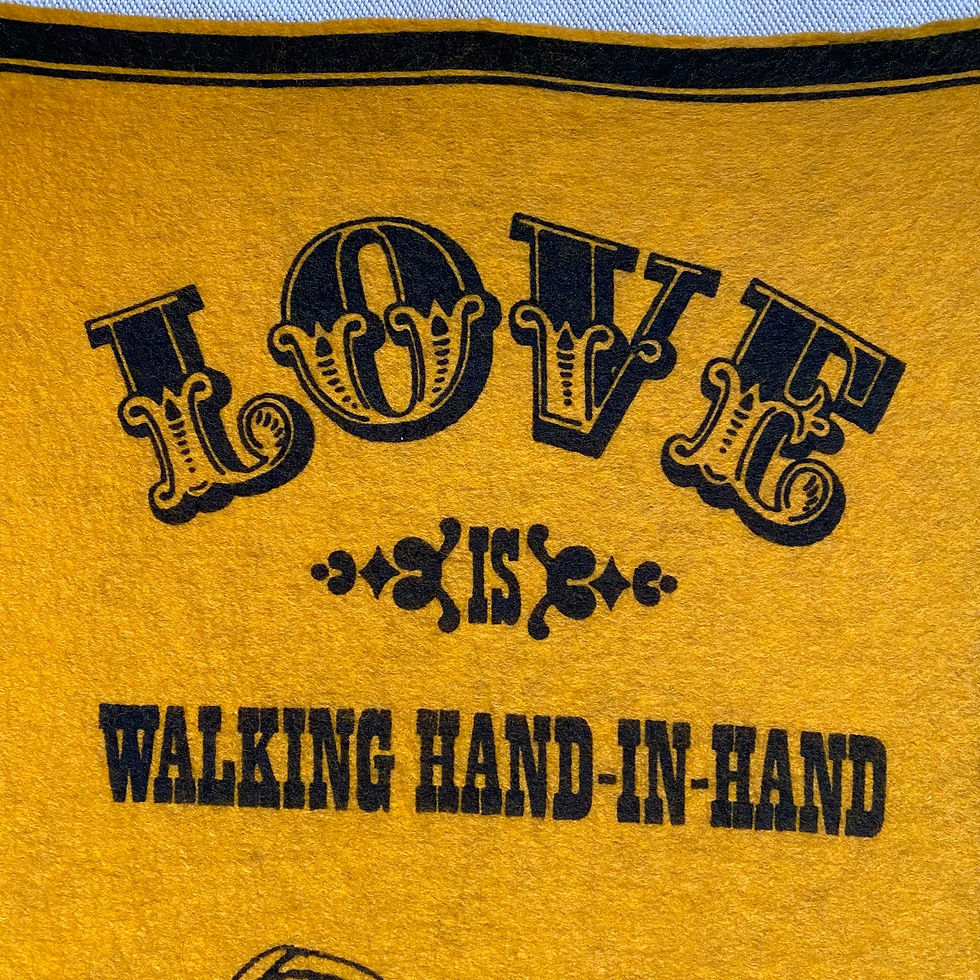 섬네일: 60’s PEANUTS LINUS & SALLY FELT BANNER 