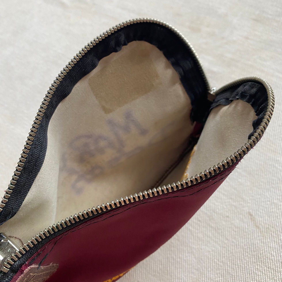 Thumbnail: VINTAGE A RIFKIN CO MONEY BANK BAG WITH KEY