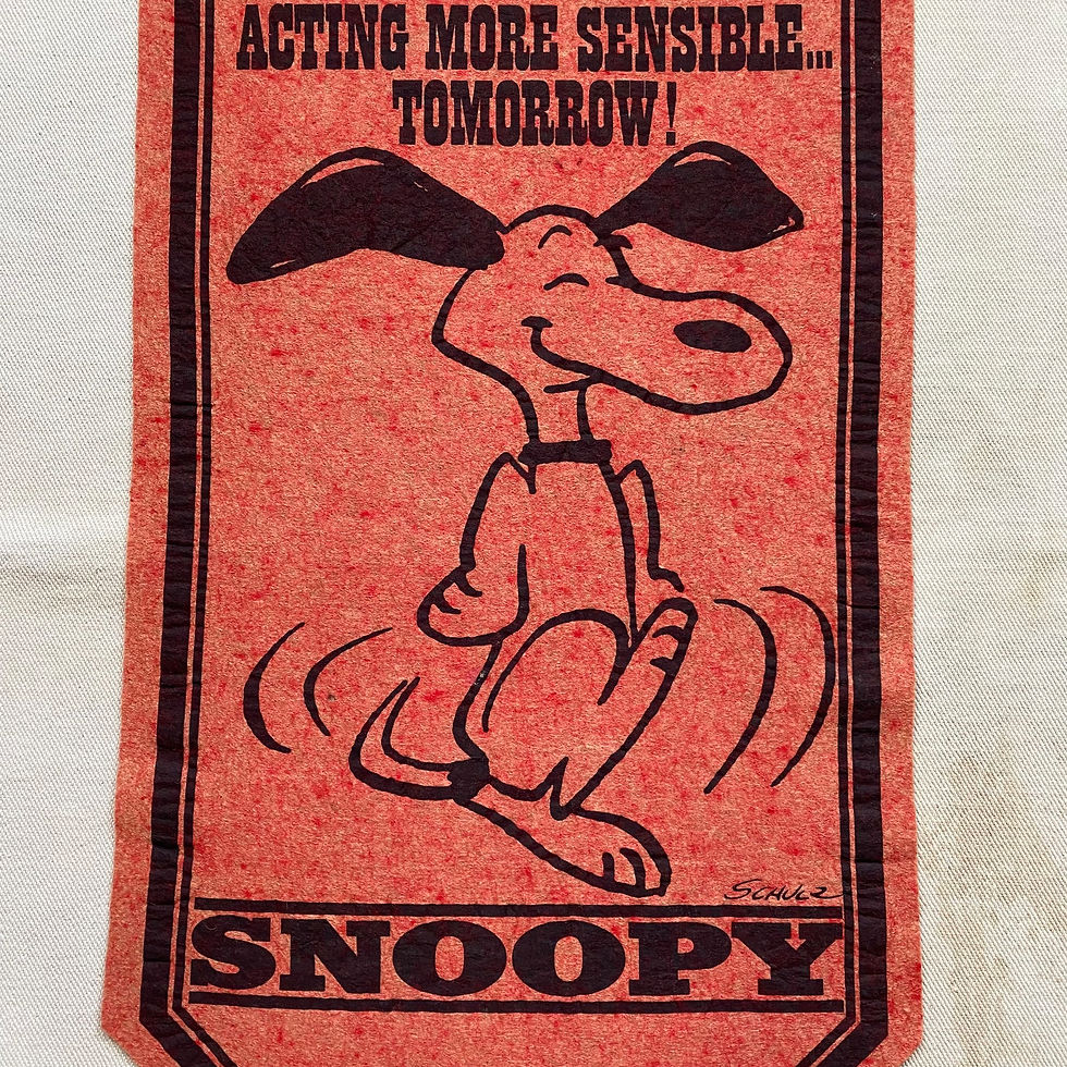 縮圖：70’s PEANUTS SNOOPY FELT BANNER 