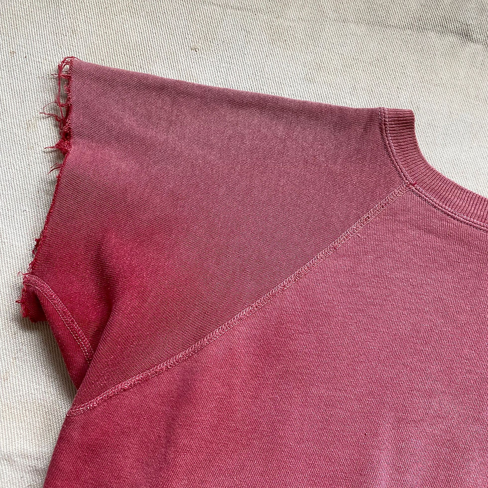 섬네일: 50-60’s UNKNOWN BRAND SUN FADED CUT OFF SLEEVE SWEATSHIRT 
