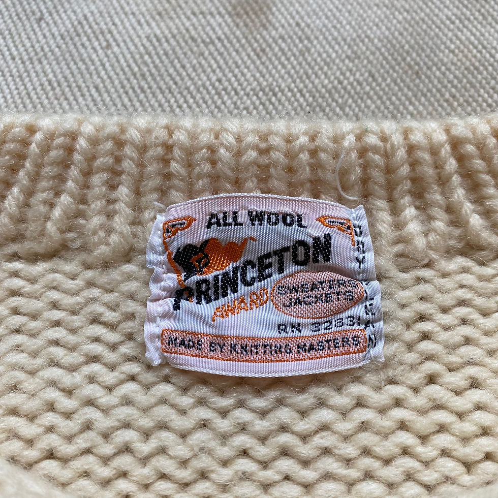 Thumbnail: 50’s PRINCETON LETTERMAN KNIT SWEATER