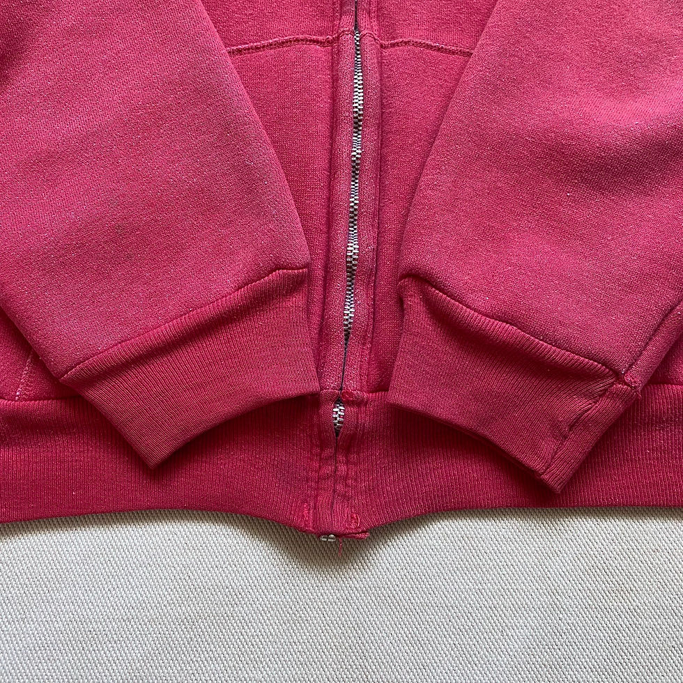 Thumbnail: 60’s UNKNOWN BRAND THERMAL LINED FULL ZIP PLAIN SWEAT PARKA
