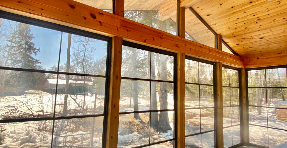Beautiful 3 Season windows on a buffalo point cottage